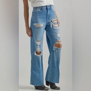 Wrangler X Fender Destroyed Loose Mom Jean Size 24 NWOT